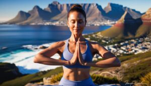 life coach - reset core beliefs - woman practicing yoga on a mountain